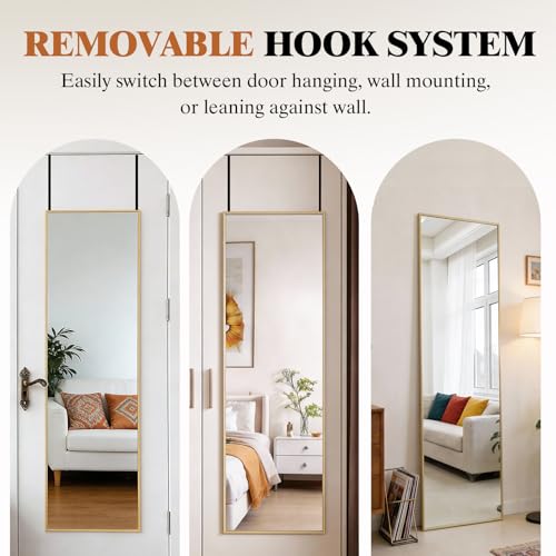 47x14 Inch Full Length Mirror (Claccic Gold-rect / 47"L x 14"W)