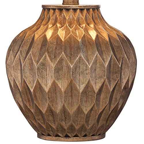 Buckhead Warm Bronze Brown 22" High Table Lamps Set of 2 Geometric