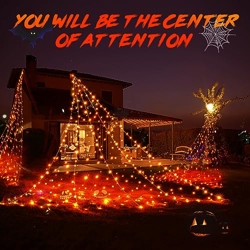 Halloween Decorations Giant Spider Web Lights