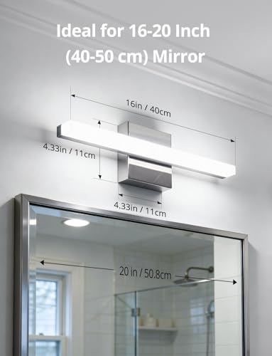 Bathroom Light Fixtures Over Mirror Modern Vanity Wall Sconce Chrome (5CCT-Not Dimmable / 16inch)