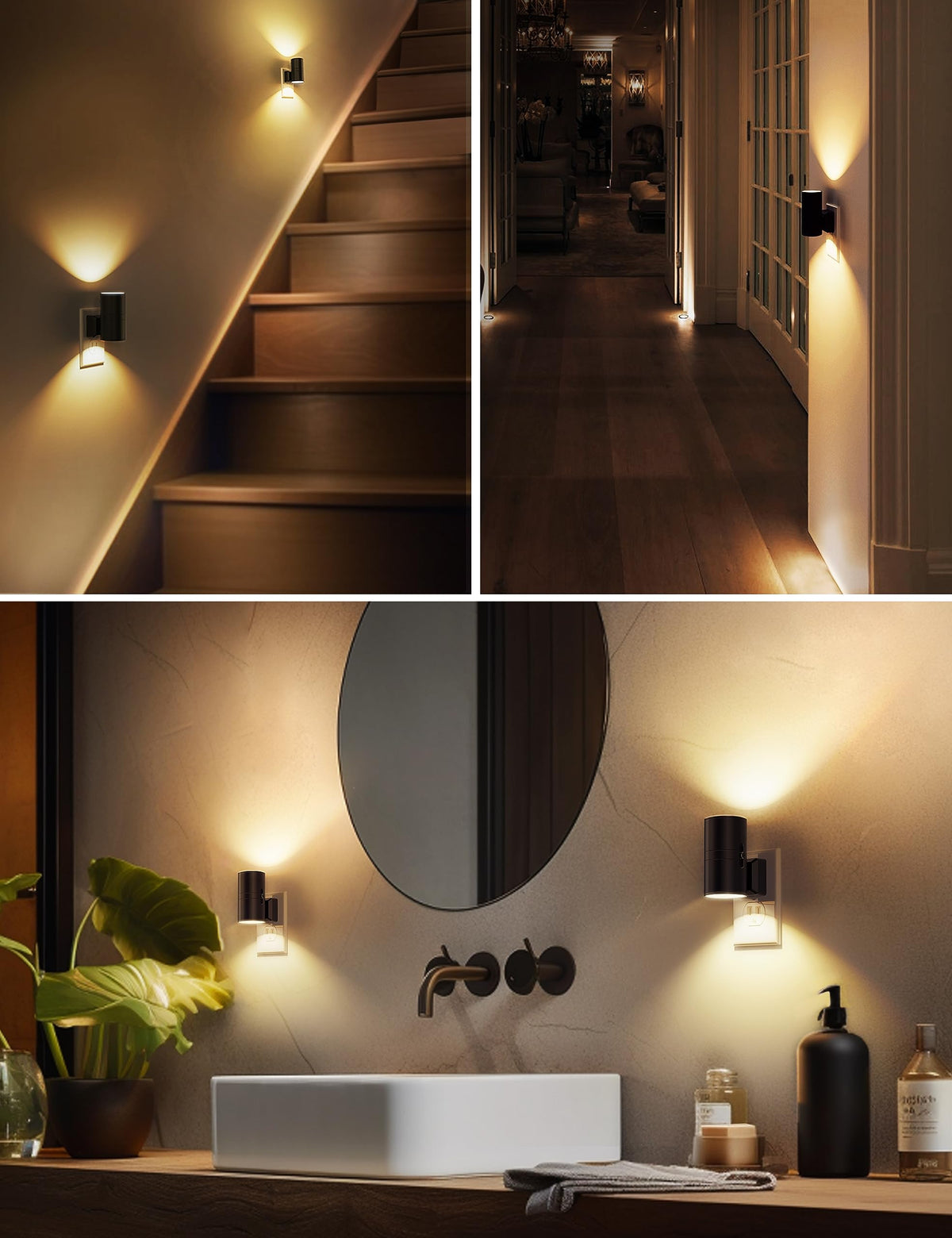 Night Light Plug in (3000K-soft white / 2 Pack)