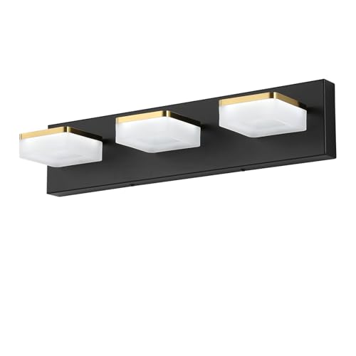 3 Light Bathroom Vanity Light (3-Light,20Inch / Black)