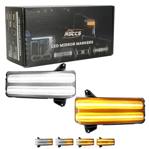 Switchback LED Tow Mirror Marker Lights for 2020 (2020-current 2500 3500,Clear Lens)