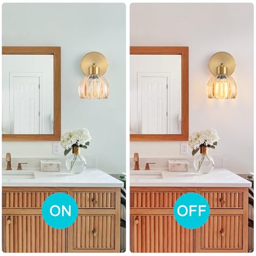 Wall Sconces Vintage Fixture Light (Tulip Amber / 2 PACK)