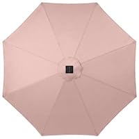 10ft Solar Polyester LED Lighted Patio Umbrella w