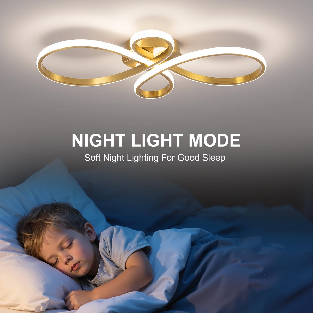 Modern LED Ceiling Light (Gold,23.62Inch)