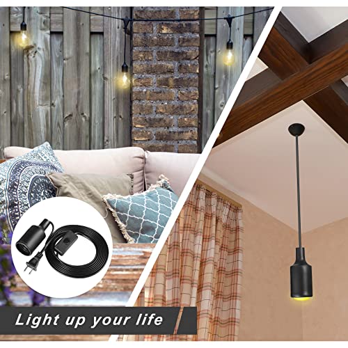 10 Pack Pendant Light Cord with Switch for E26 E27 (9.8 Feet)