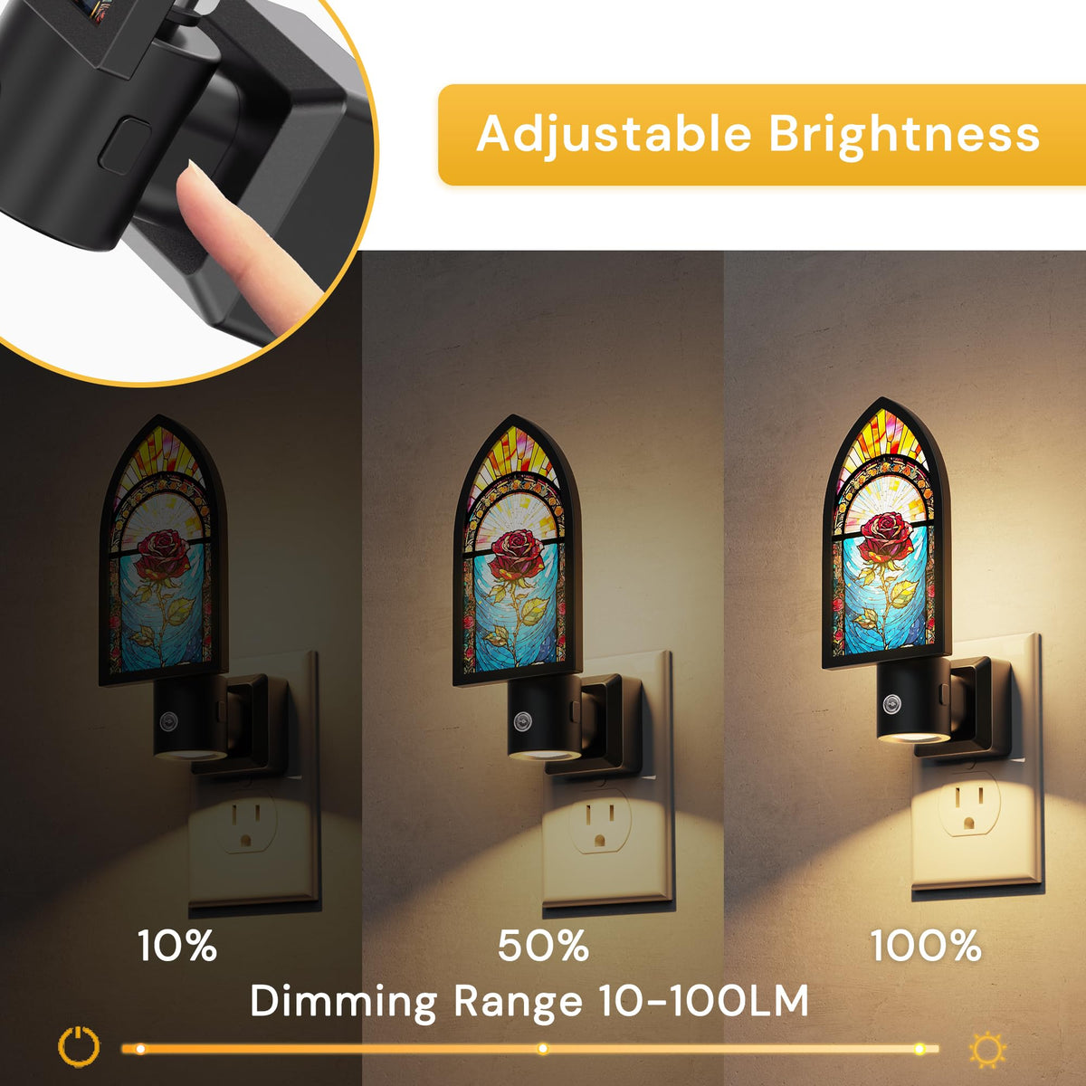 Night Lights Plug into Wall (Notre Dame Rose / 1 Pack)