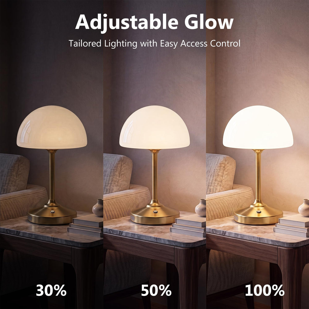 Table Lamp Cordless Lamp (Gold)