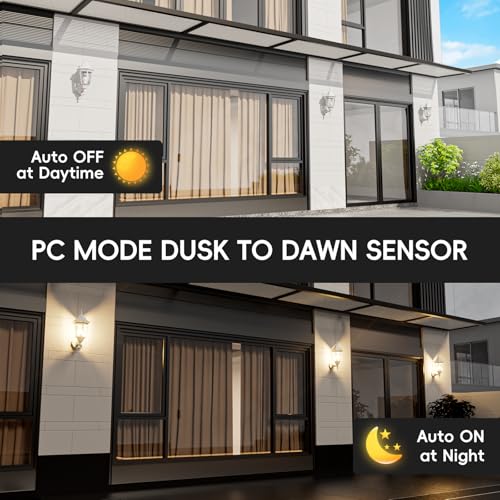 Dusk to Dawn Outdoor Porch Light with Bulb (White / Dusk to Dawn-Aluminum)