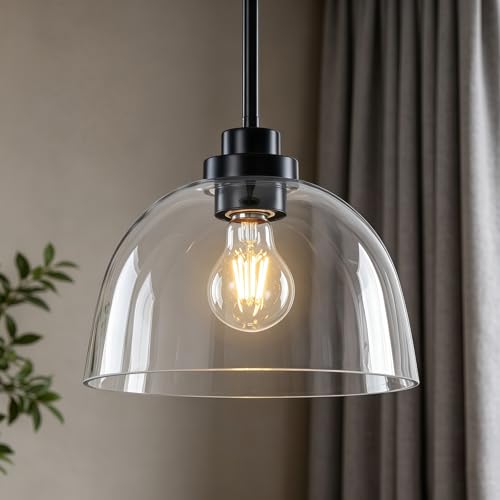 Black Pendant Lights Kitchen Island 9" (Black / 1 Light)