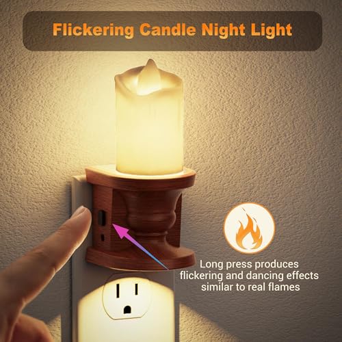 Nightlight Flameless Candle (Round Platform-3000K / 2 Pack)