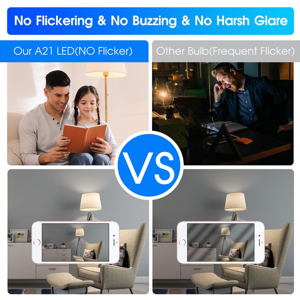 Energetic Dimmable A21 LED Bulb (2 Pack)