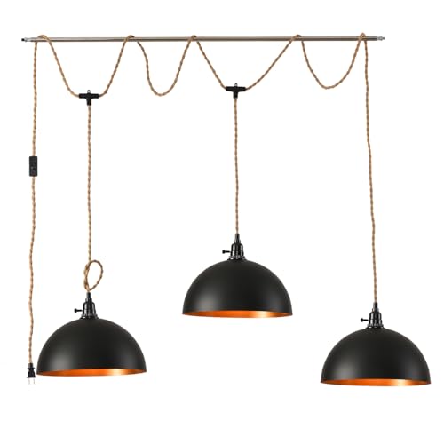 3 Light Hanging Light with Plug in Cord