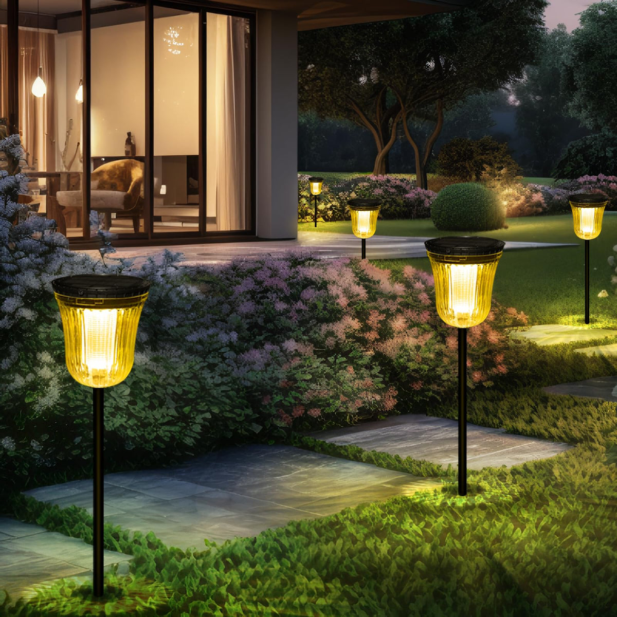 Solar Pathway Lights Outdoor (1 Pack-200 Lumen)