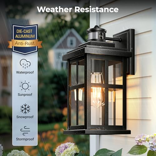 Large Motion Sensor Outdoor Light (Large Motion Sensor 1 Pack / Black)