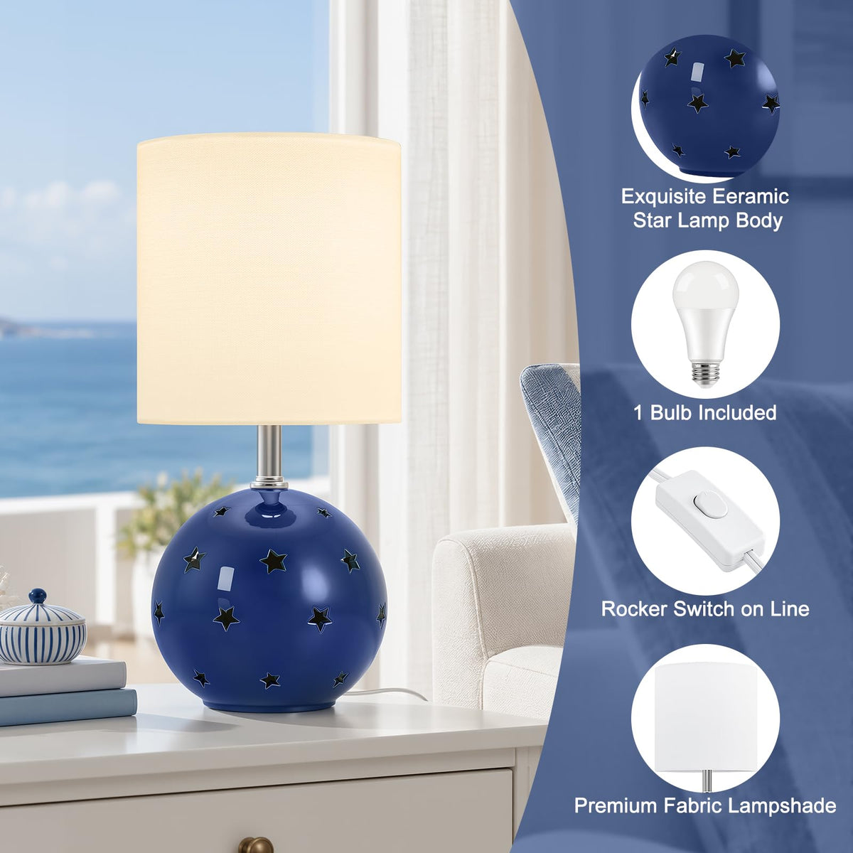 Small Table Lamp (Navy)