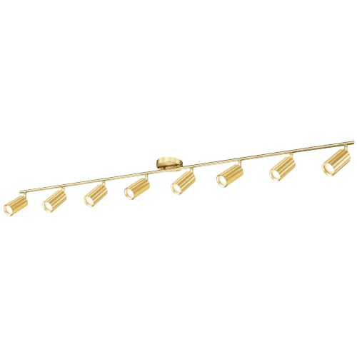 8 Light Modern Kitchen Track Lighting with 3000K LED Bulbs Included (Sunflower, Brushed Gold / 61.4", 8-light)