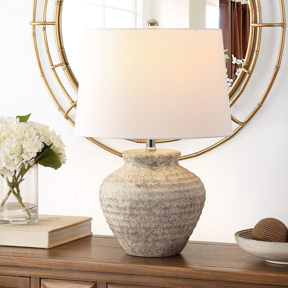Lighting Ledger 22.5" Table Lamp Set of 2 (Light Grey (Kit of 2))