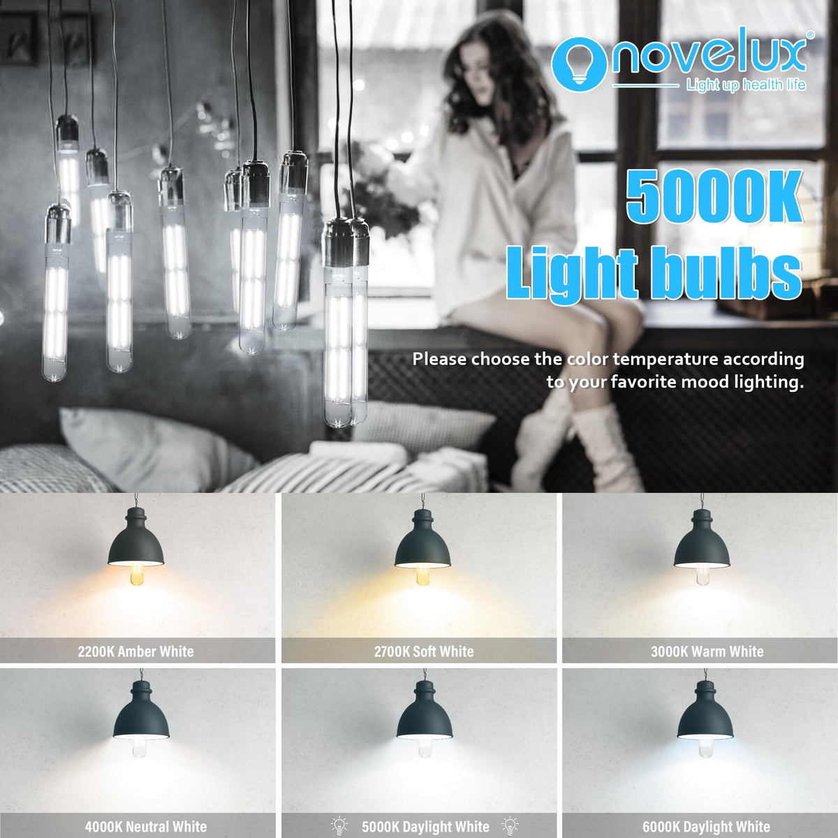 8.9IN LED Light Bulbs E26 Base (9 Inch 6W (4 Count))