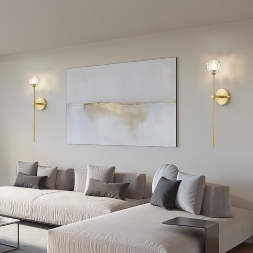 Copper Crystal Wall Sconces of Two Brass Mid Century Modern Bathroom Sconce (Copper / 2 PC)