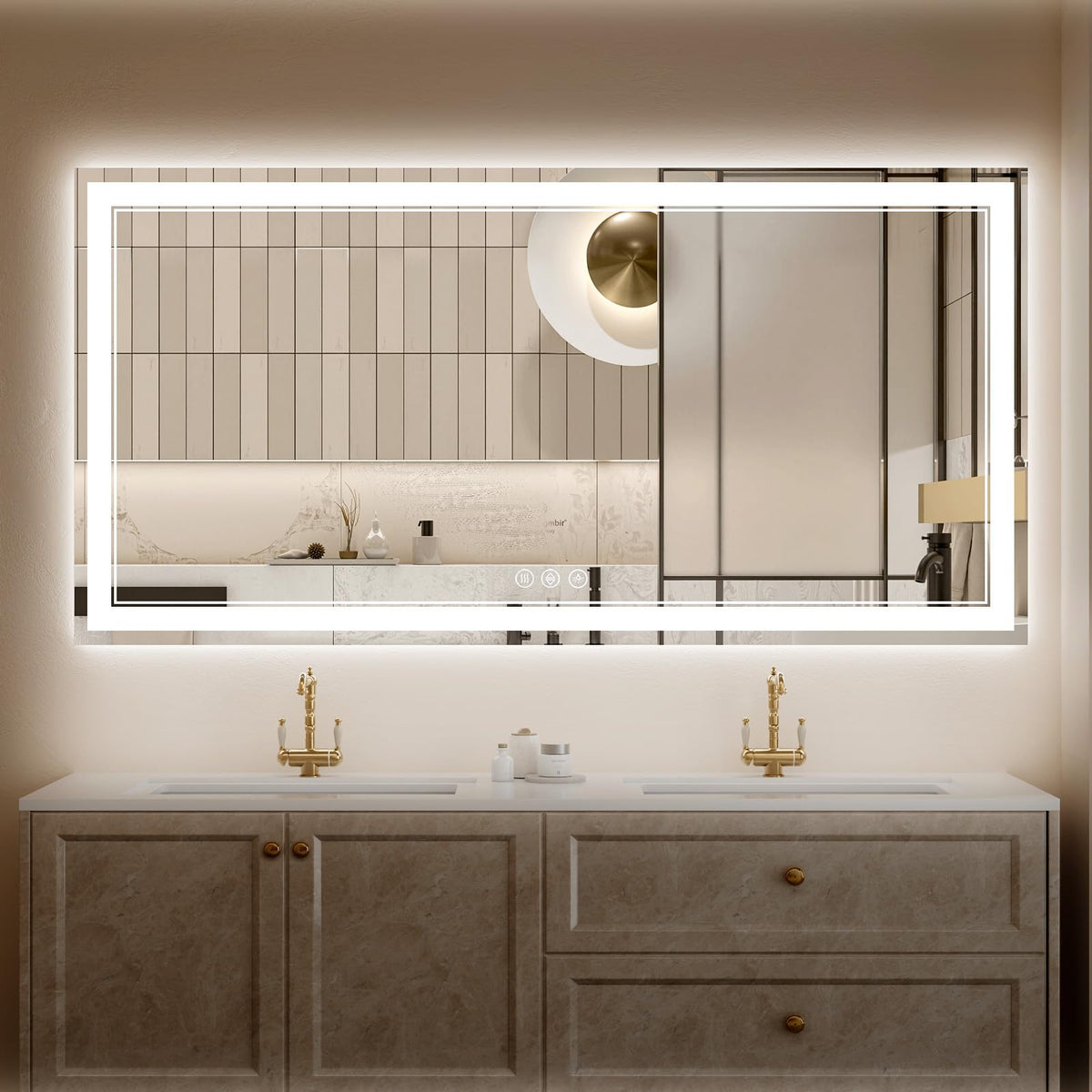 32"x72" LED Bathroom Mirror with Lights (32"L x 72"W)
