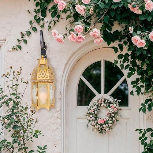 Moroccan Lanterns Decorative Indoor & Outdoor (Large / Golden - 11''h)