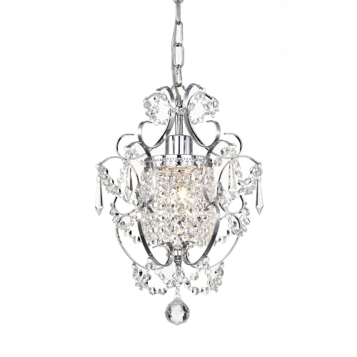Amorette Mini Chandelier Chrome Crystal Chandeliers (Chrome / 1-Pack)