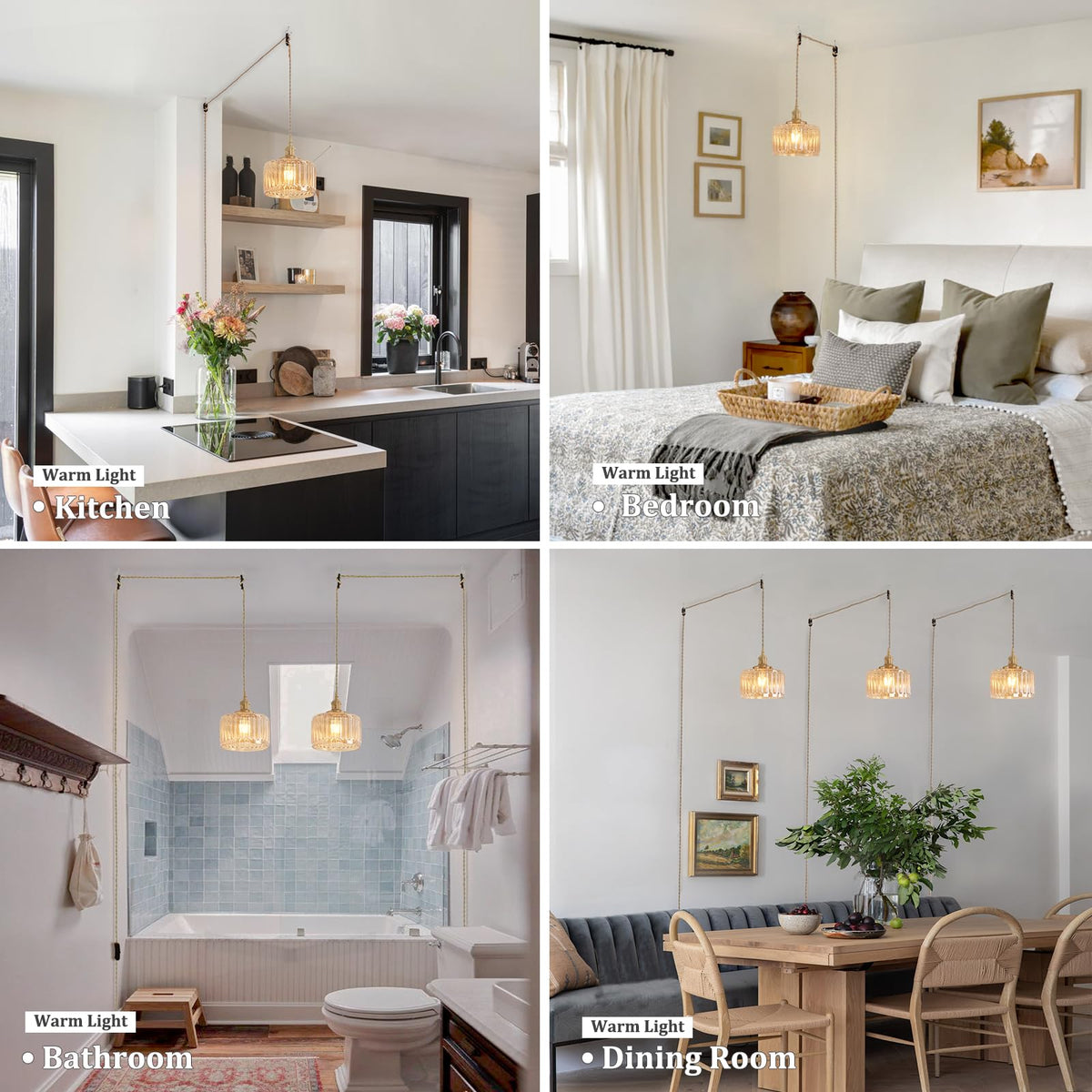 Plug in Pendant Light Hanging Light Fixtures with Plugin Cord On (Amber)