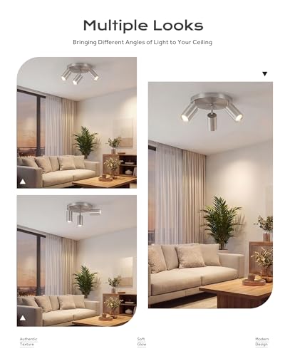 3 Light Track Lighting Kit (Kaleidoscope, Brushed Nickel / 16.1", 3-light)