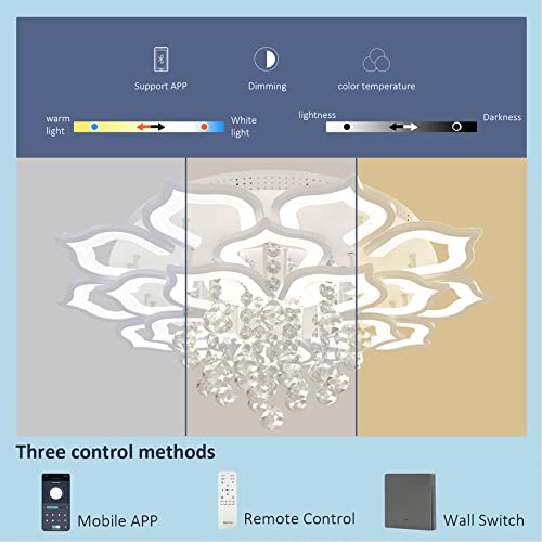 Crystal Flower Ceiling Light
