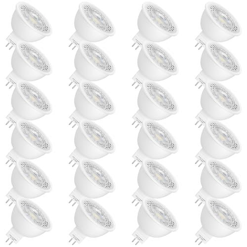 24 Pack MR16 LED Bulb 5W GU5.3 12V Spotlight (Daylight White)