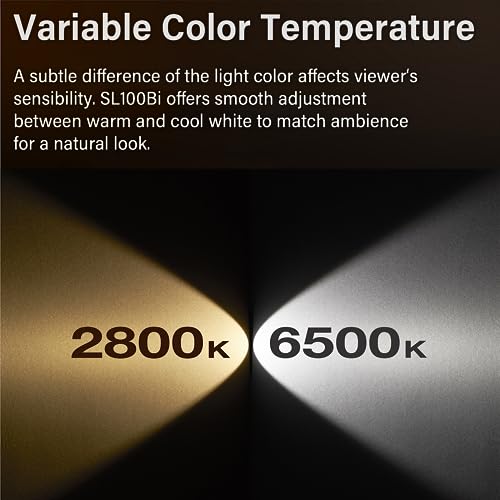 SL100Bi 2 Light Kit 100W Continuous LED Video Light bowens mount photography lighting with Softbox Light stand for video recording