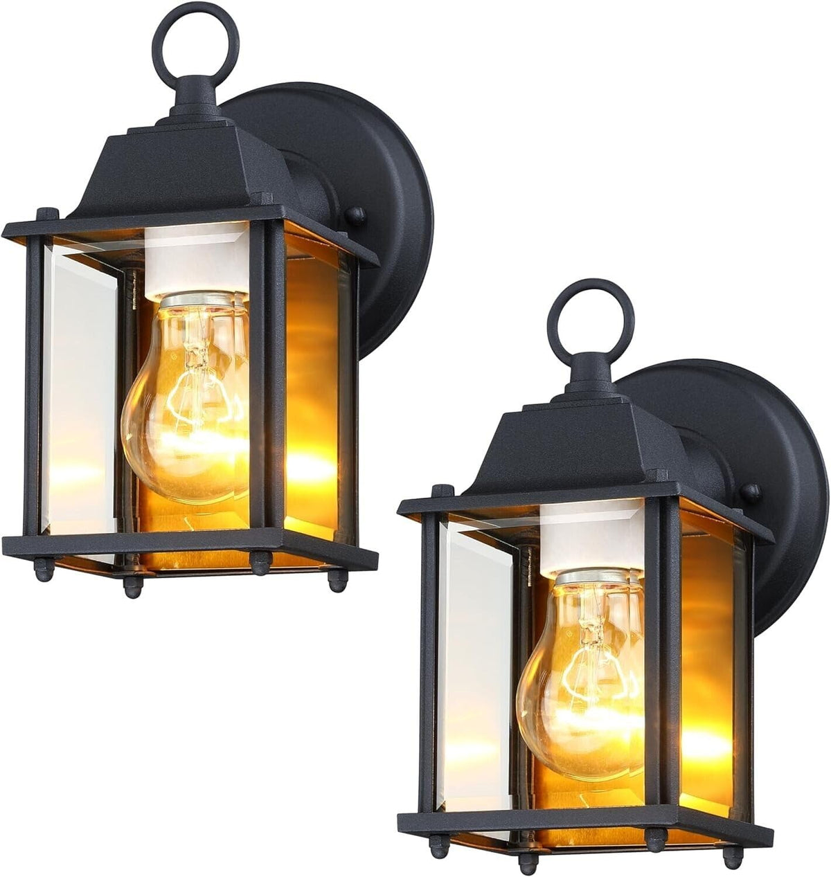 Ivy Trail Outdoor Light Fixture Pack of 2 (8.25in H (Pack of 2) / Black)