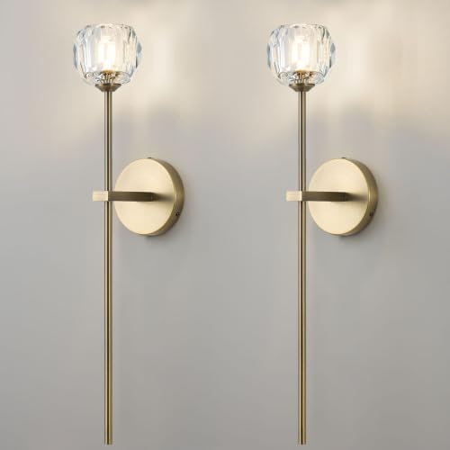 Copper Crystal Wall Sconces of Two Brass Mid Century Modern Bathroom Sconce (Copper / 2 PC)