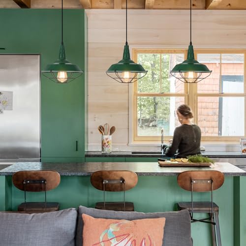 Farmhouse Green Pendant Light (Green / Standard - 10.5inch)