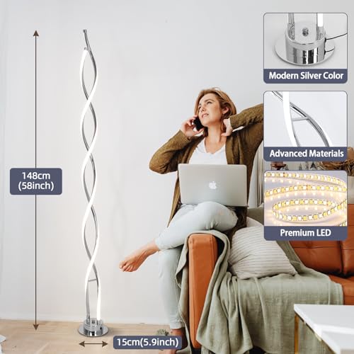 31W LED Floor Lamp (Silver C)