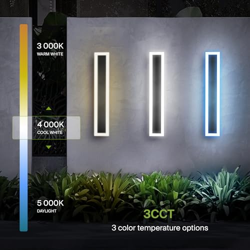 36" LED Linear Wall Sconce 2 Pack (Black)