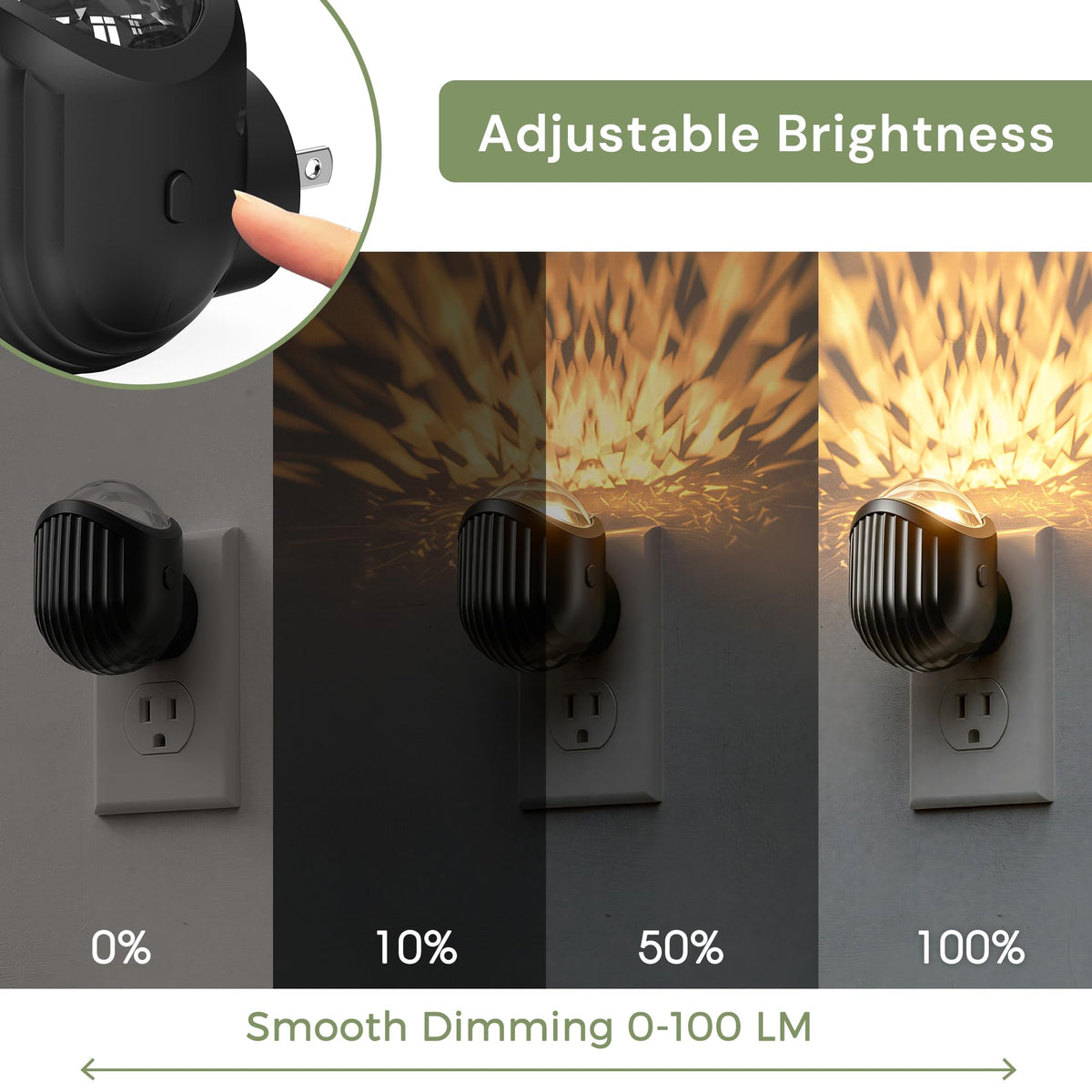 Night Lights Plug into Wall (whale-3000k / 4 Pack)