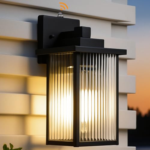 13" Matte Black Dusk to Dawn Outdoor Light (Black / 13''-1 Pack)