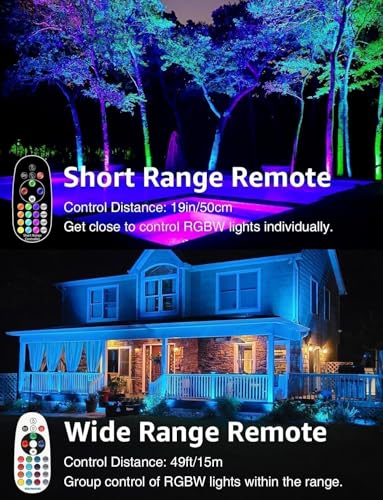 RGBW Halloween Low Voltage Landscape Lights 16 Pack with Connectors (16 Pack)