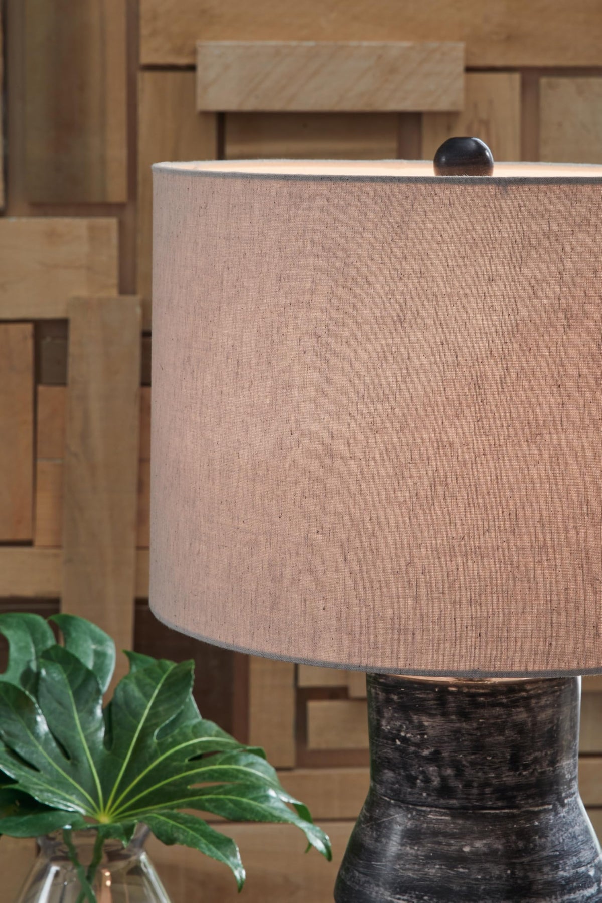 Kerbert Terracotta Table Lamp (Distressed Black)