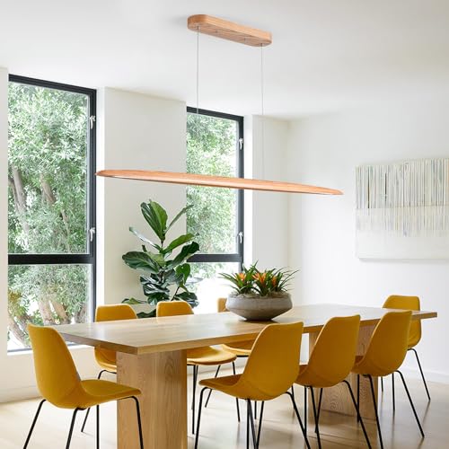 Wood LED Linear Pendant Light