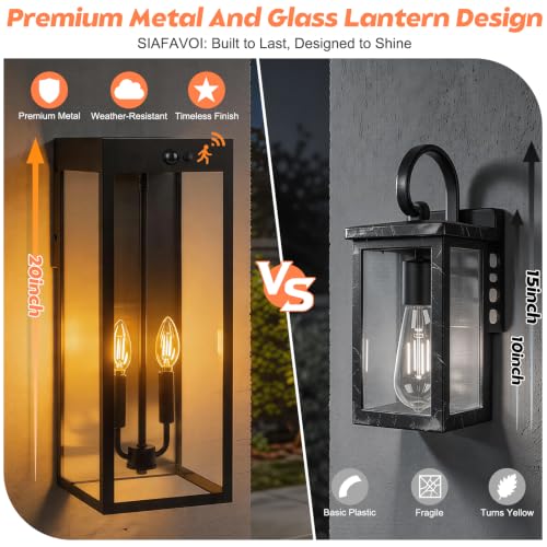 20 Inch Extra Large Solar Lanterns with Motion Sensor Solar Lights Outdoor (20in)