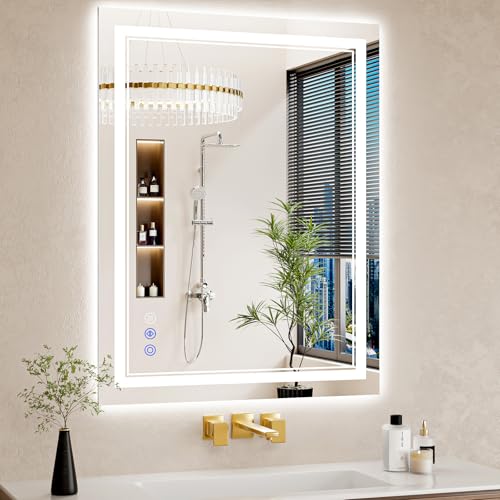 28"x36" LED Bathroom Mirror with Lights (28"L x 36"W)
