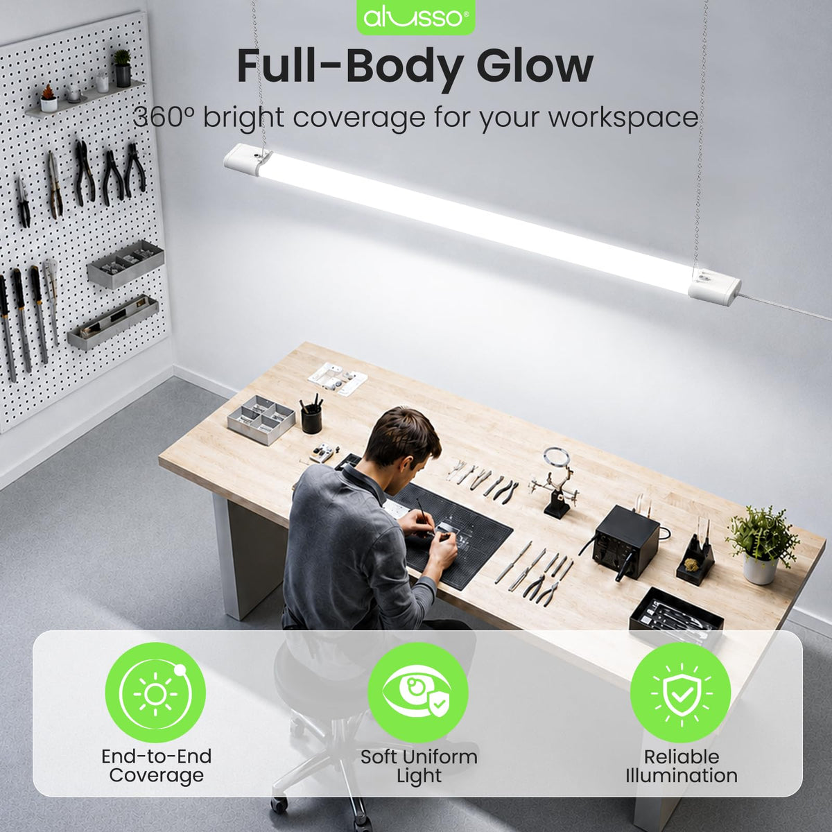 4FT Linkable LED Shop Lights (5CCT 6000LM)
