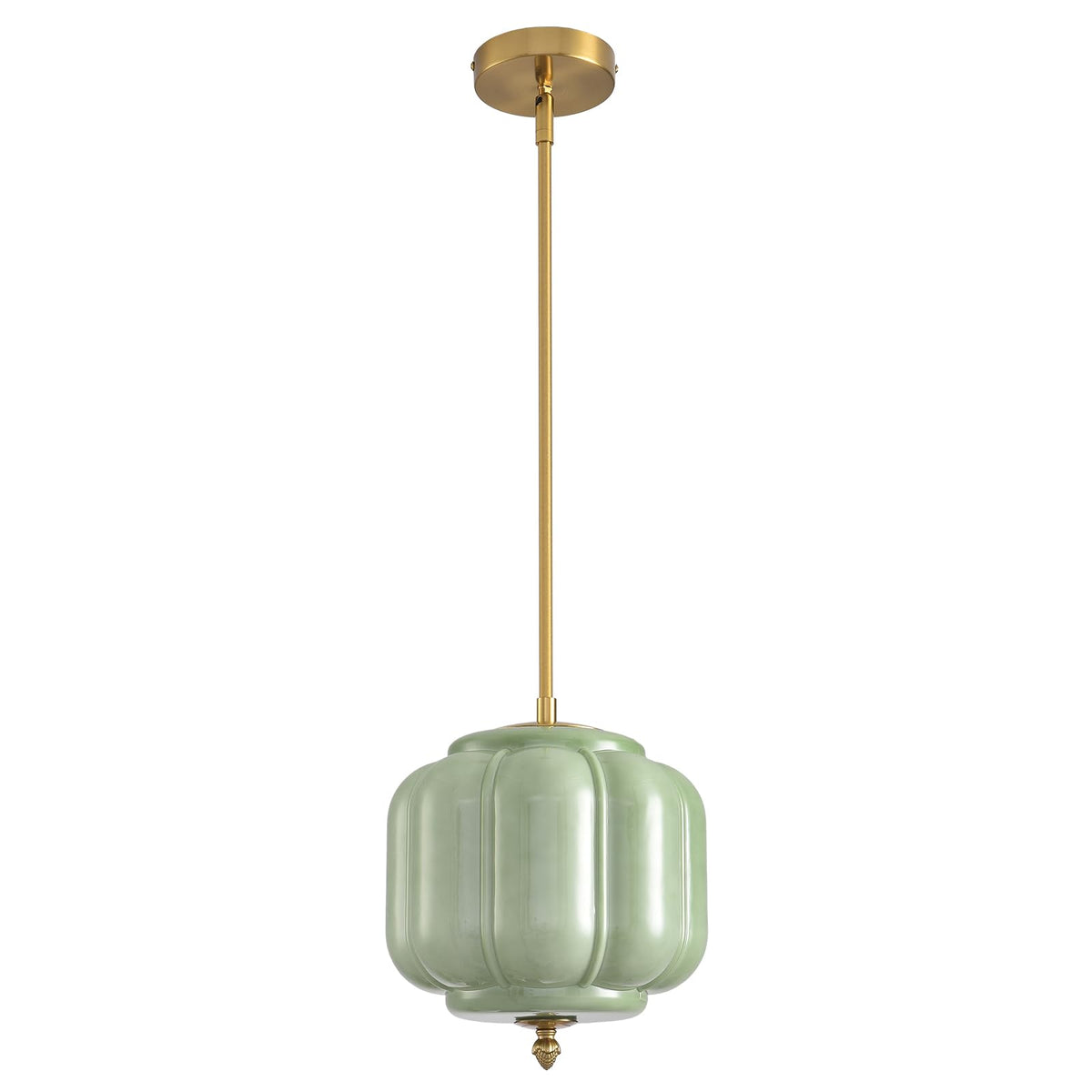 Vintage Green Glass Pendant Lights 9.8 Inch Mid Century Modern Hanging Ceiling Light (Green-1 Pack / 9.8 inch)