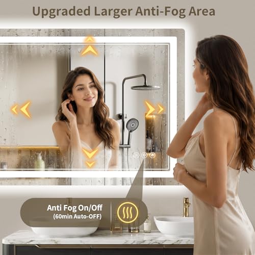 24"x36" LED Bathroom Mirror with Lights (36"L x 24"W)