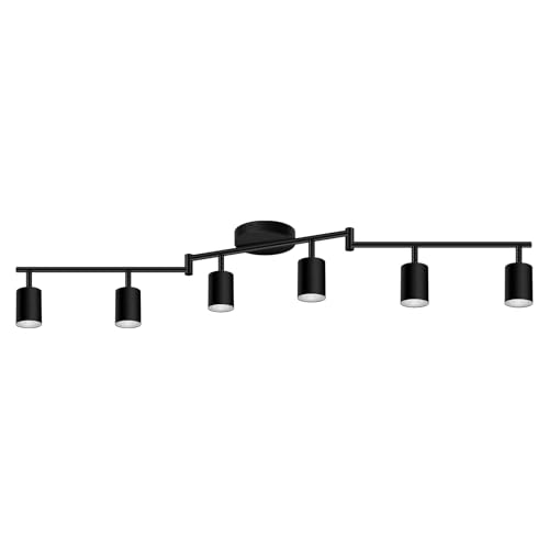 Track Lighting Fixture Ceiling (Black / 44.3" 6 Light Track Light)