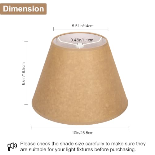 Vintage Oiled Paper Lampshades Set of 2 (Brown Oiled Paper)